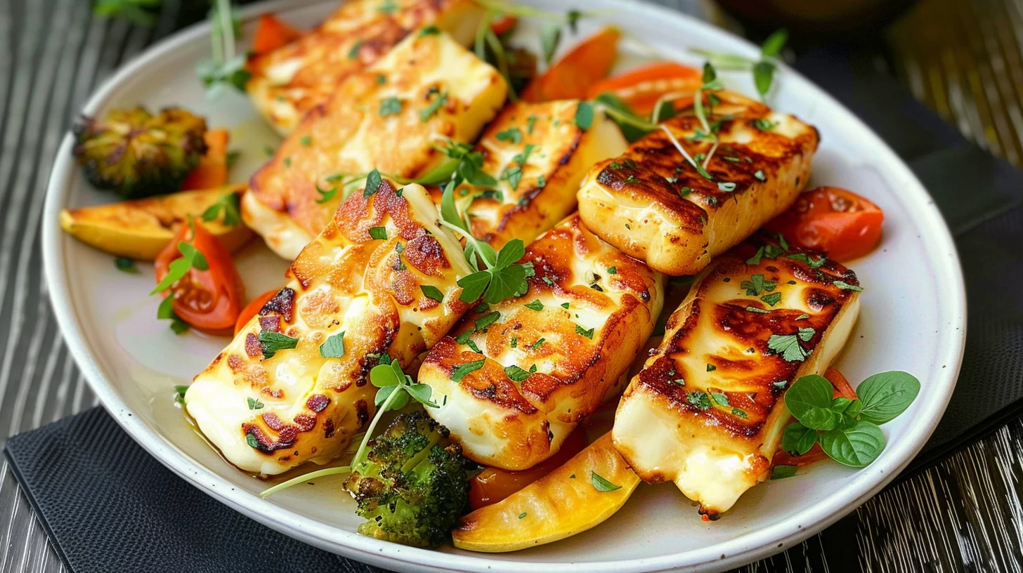 Air Fried Halloumi and Veggie Snacks