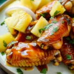 Air Fryer Brown Sugar Pineapple Wings Chicken