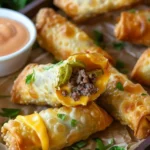Air Fryer Cheeseburger Egg Rolls