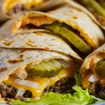 Air Fryer Cheeseburger Wraps