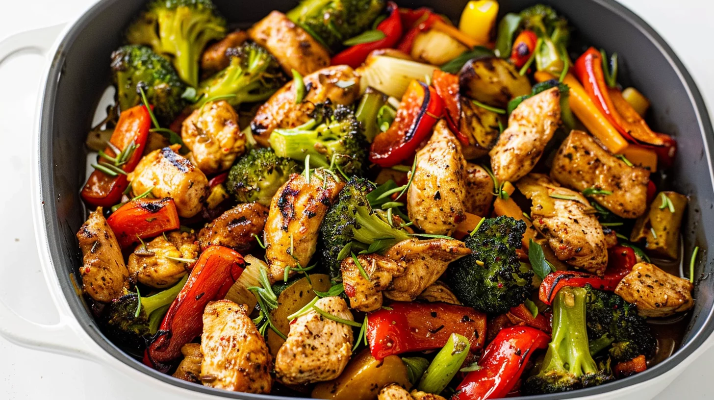 Air Fryer Chicken and Vegetables