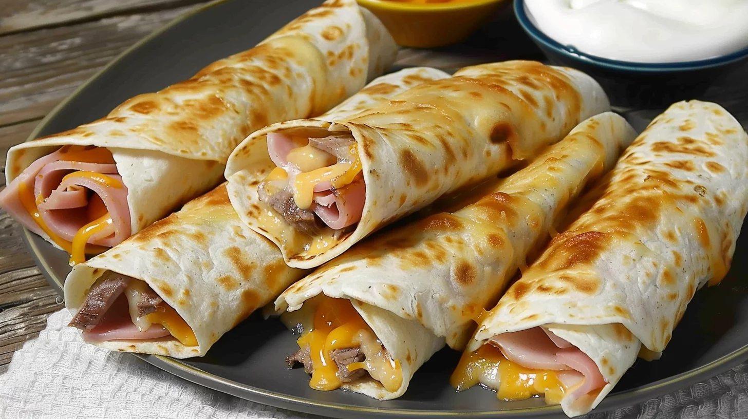 Air Fryer Chicken Ham Wraps