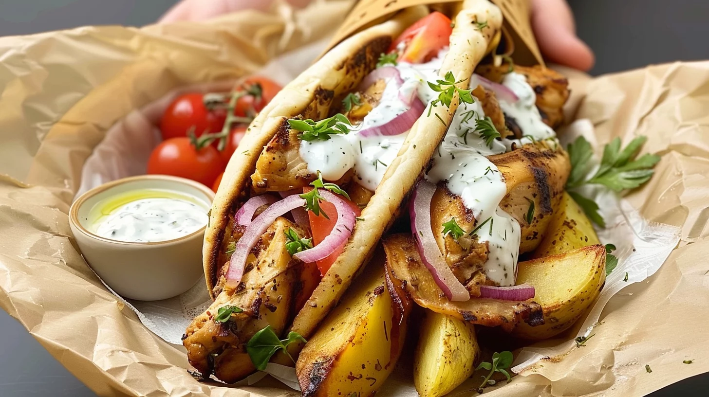 Air Fryer Greek Chicken Gyros