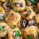Garlic Butter Mushroom Pasta Bites