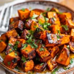 Hot Honey Sweet Potato Bowls Air Fryer