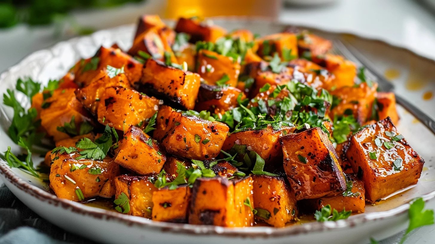 Hot Honey Sweet Potato Bowls Air Fryer