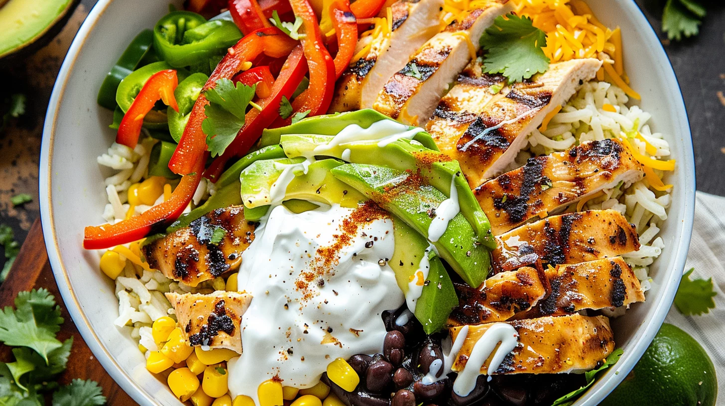 Hunter's Chicken and Sticky Lime Burrito Bowls