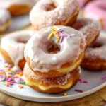Mini Air Fryer Donuts With Vanilla Glaze