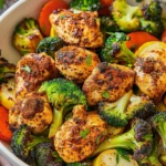 10 Minute Air Fryer Chicken and Veggies