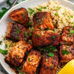 6-minute Blackened Air Fryer Salmon Bites