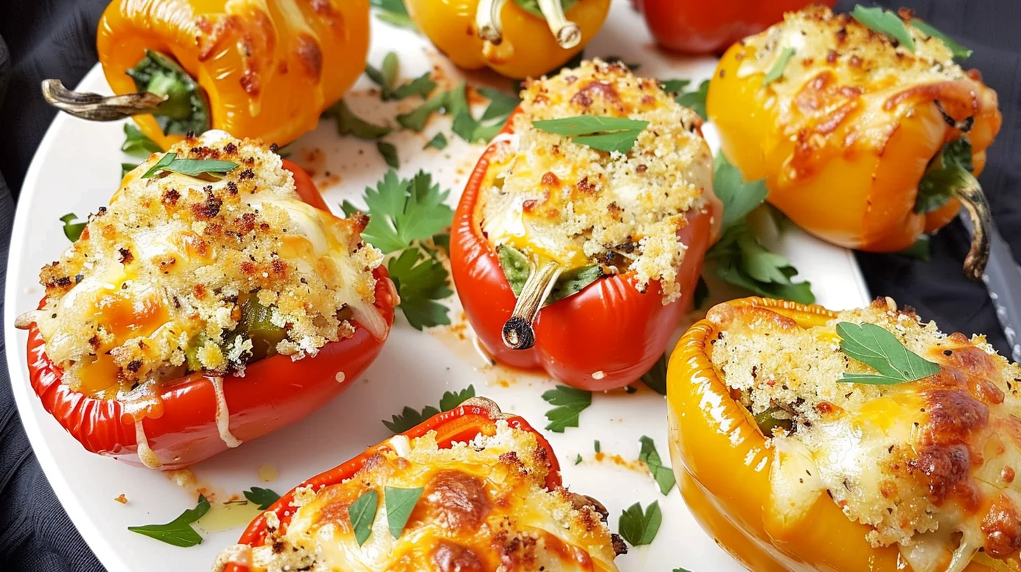Air Fryer Cheesy Stuffed Peppers
