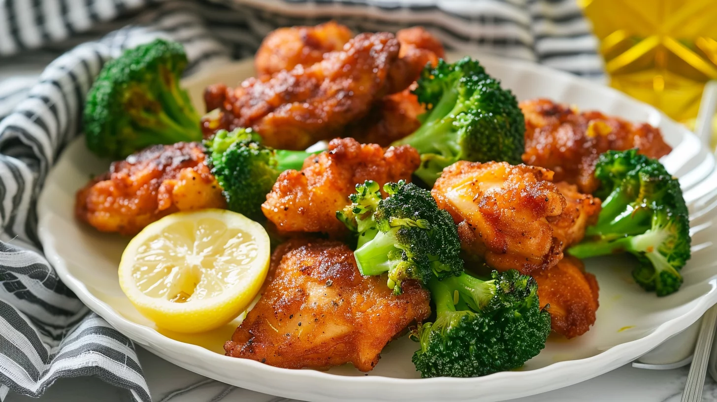 Crispy Air Fryer Chicken and Broccoli
