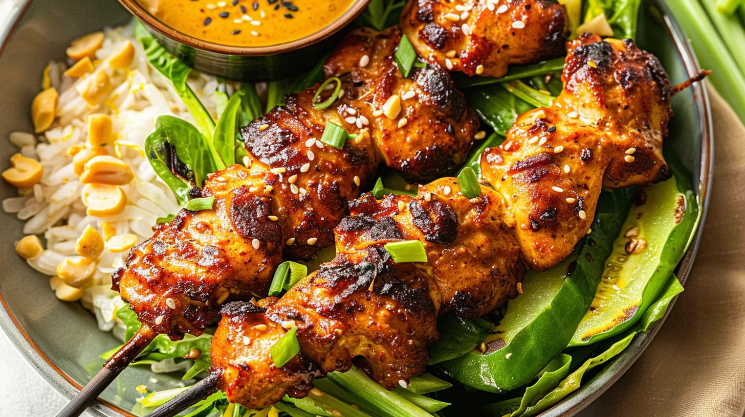 Air Fried Keto Thai Chicken Satay