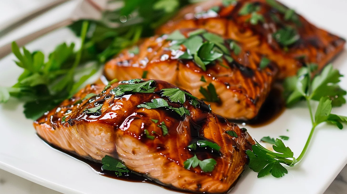 Air Fryer Balsamic Glazed Salmon