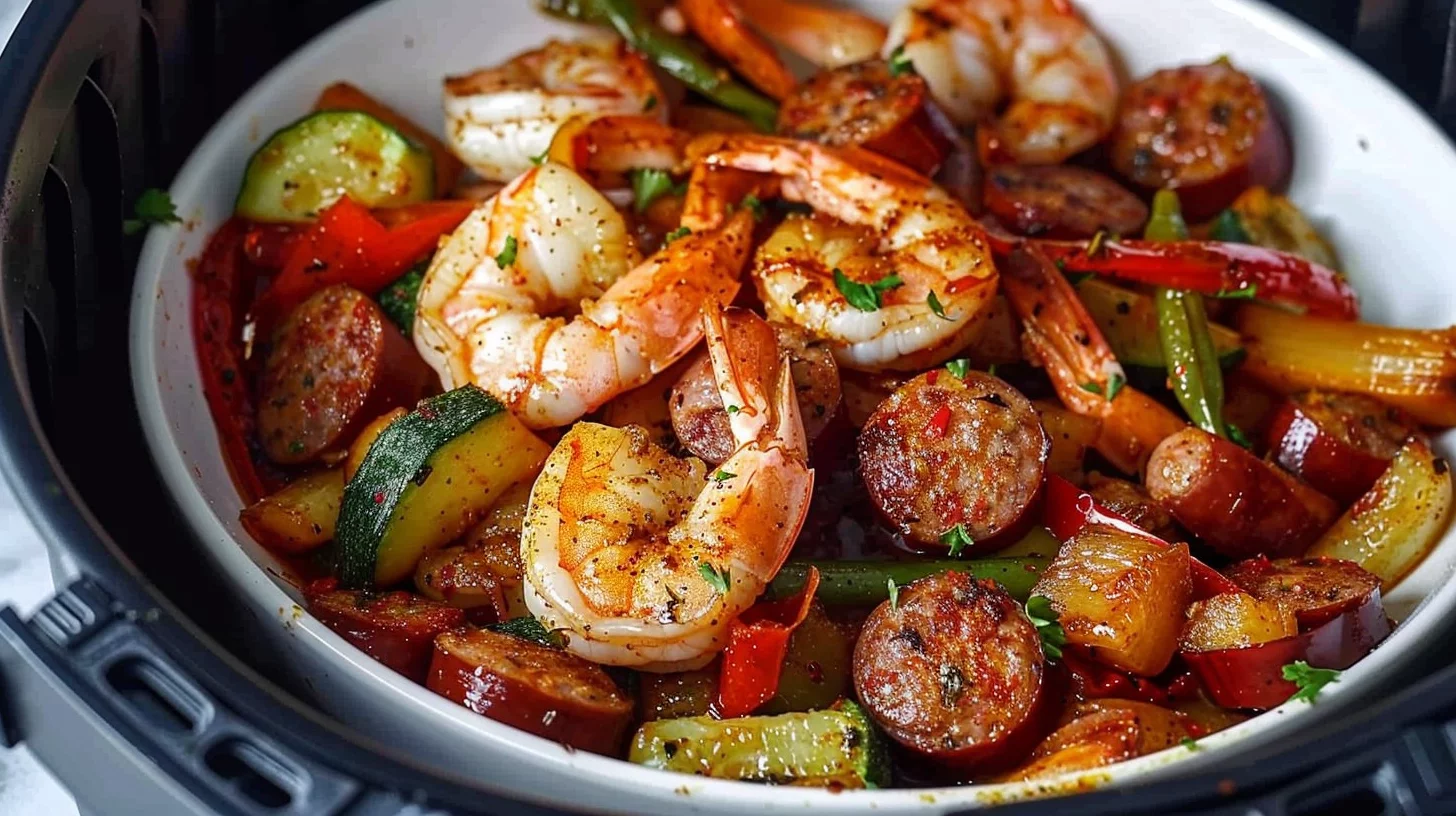 Air Fryer Cajun Shrimp Dinner