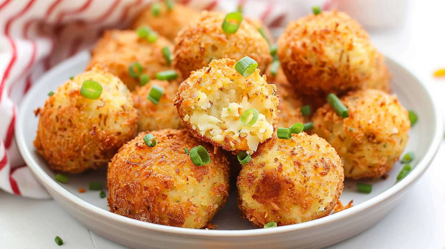 Air Fryer Cheesy Mashed Potato Balls