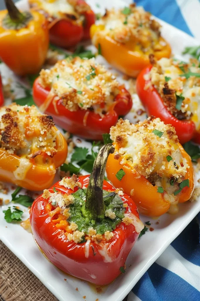 Air Fryer Cheesy Stuffed Peppers
