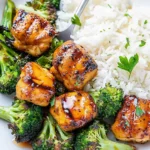 Air Fryer Chicken Bites and Broccoli