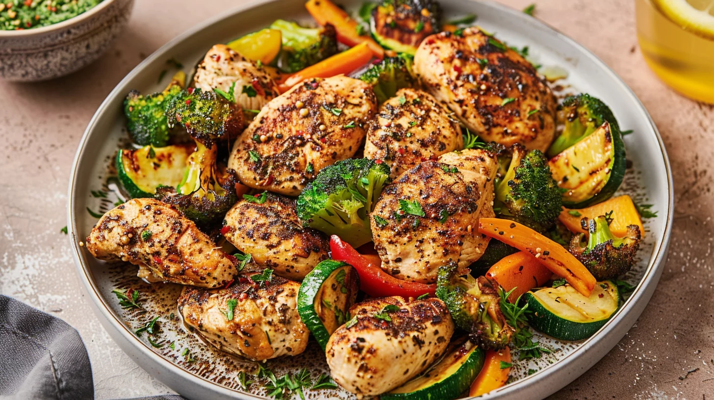 Air Fryer Chicken Breast and Vegetables