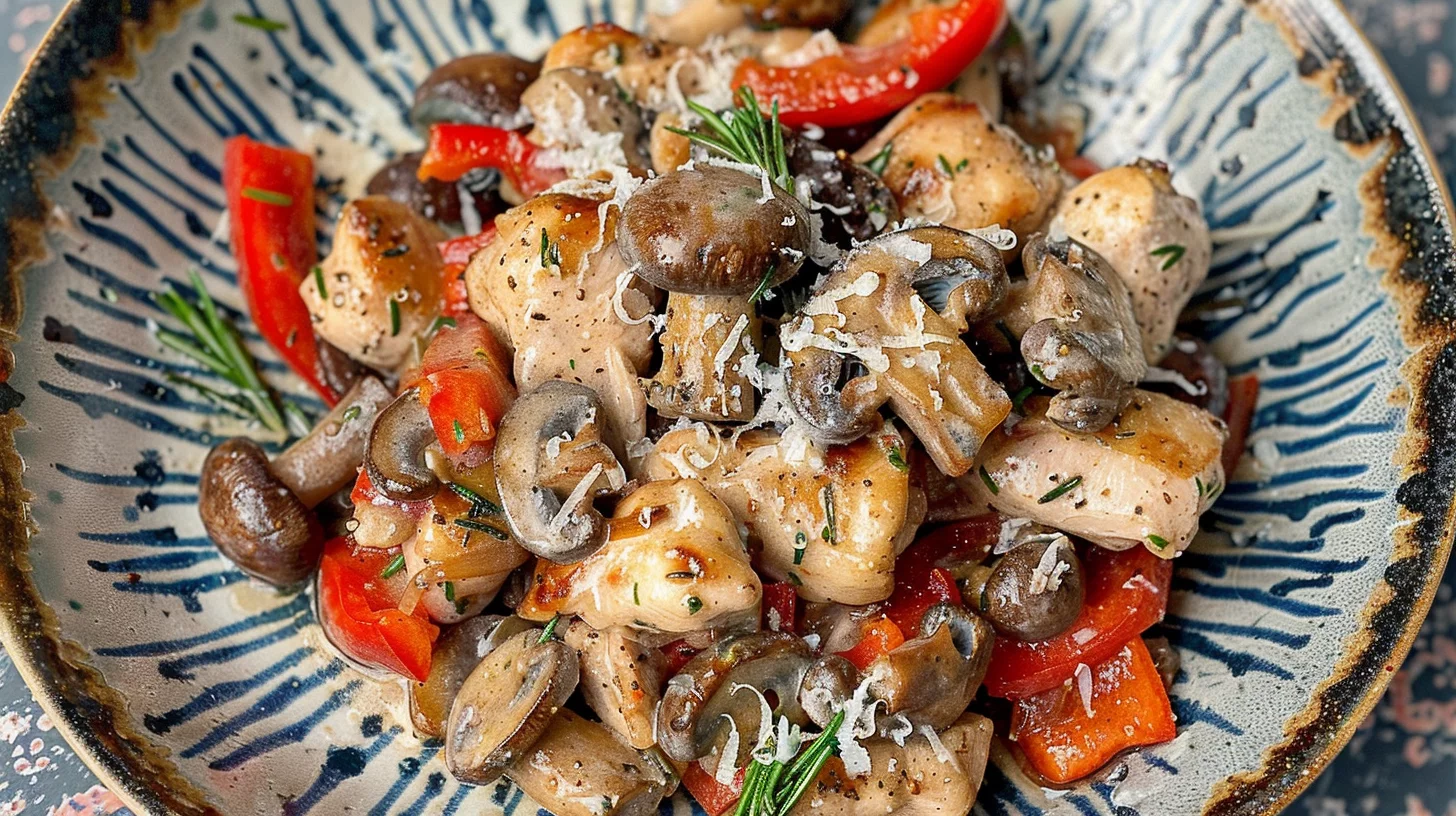 Air Fryer Creamy Mushroom Chicken