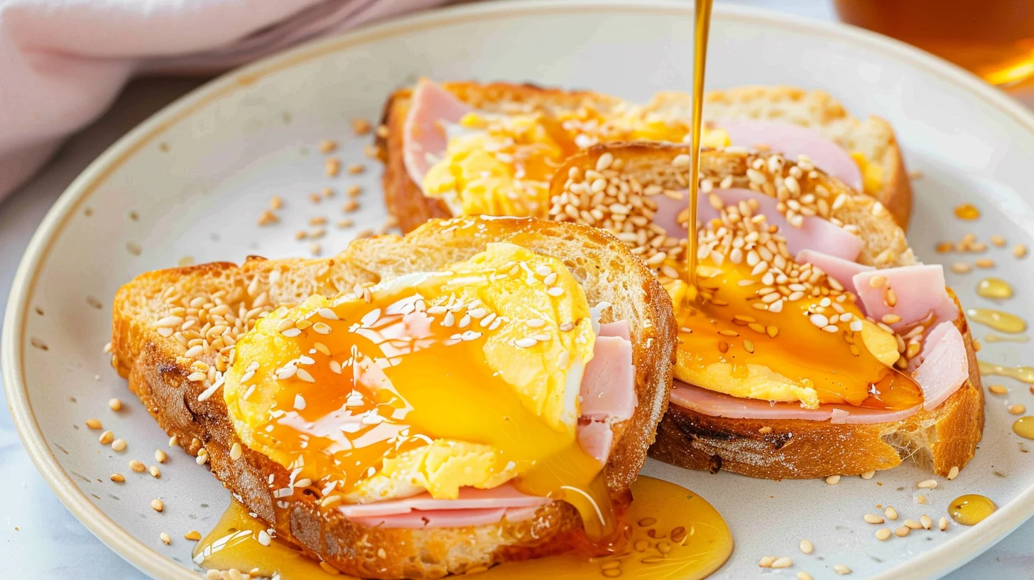 Air Fryer Egg Ham and Cheese Toast