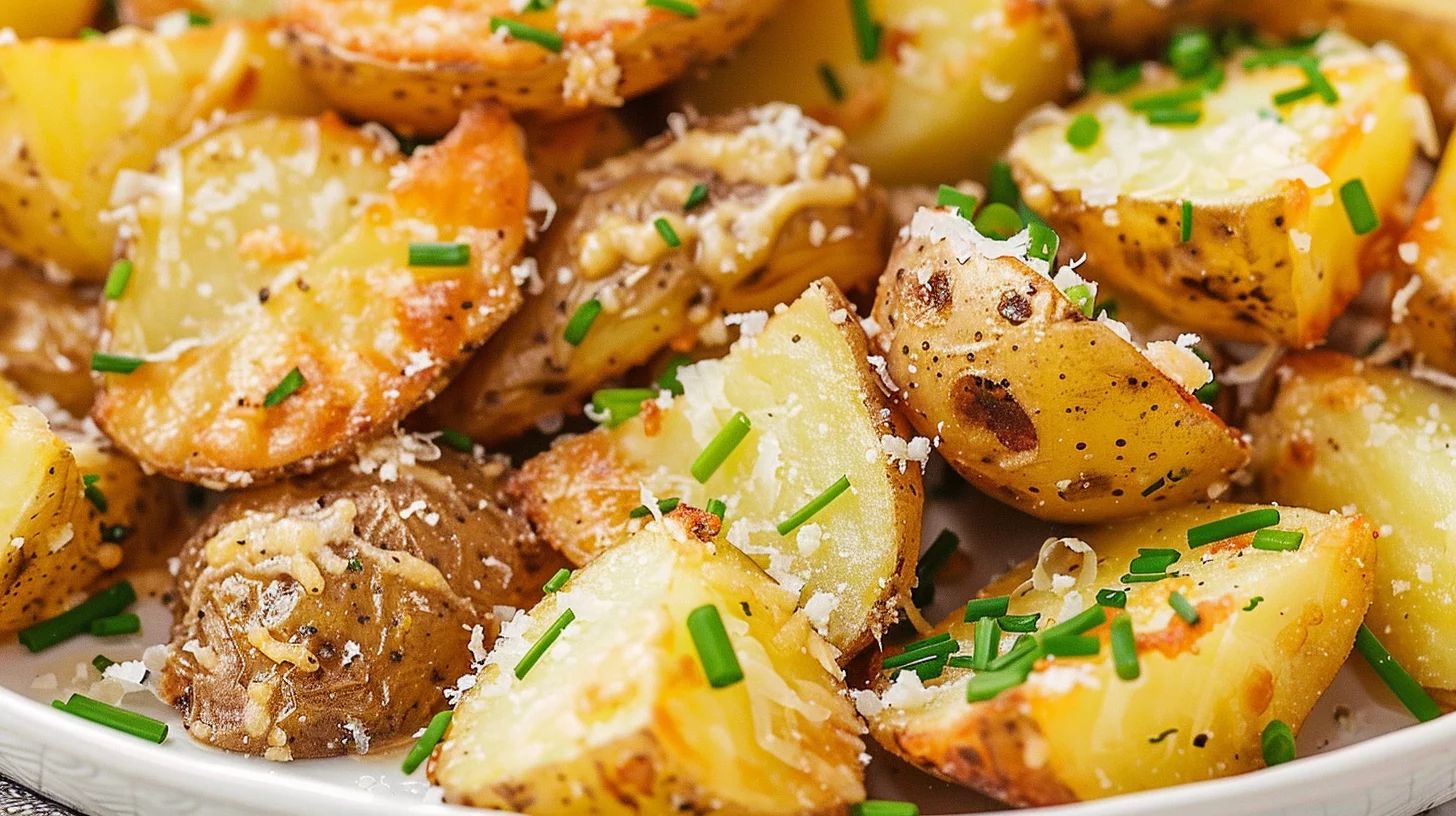 Air Fryer Garlic Parmesan Potatoes