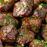 Air Fryer Garlic Steak Bites