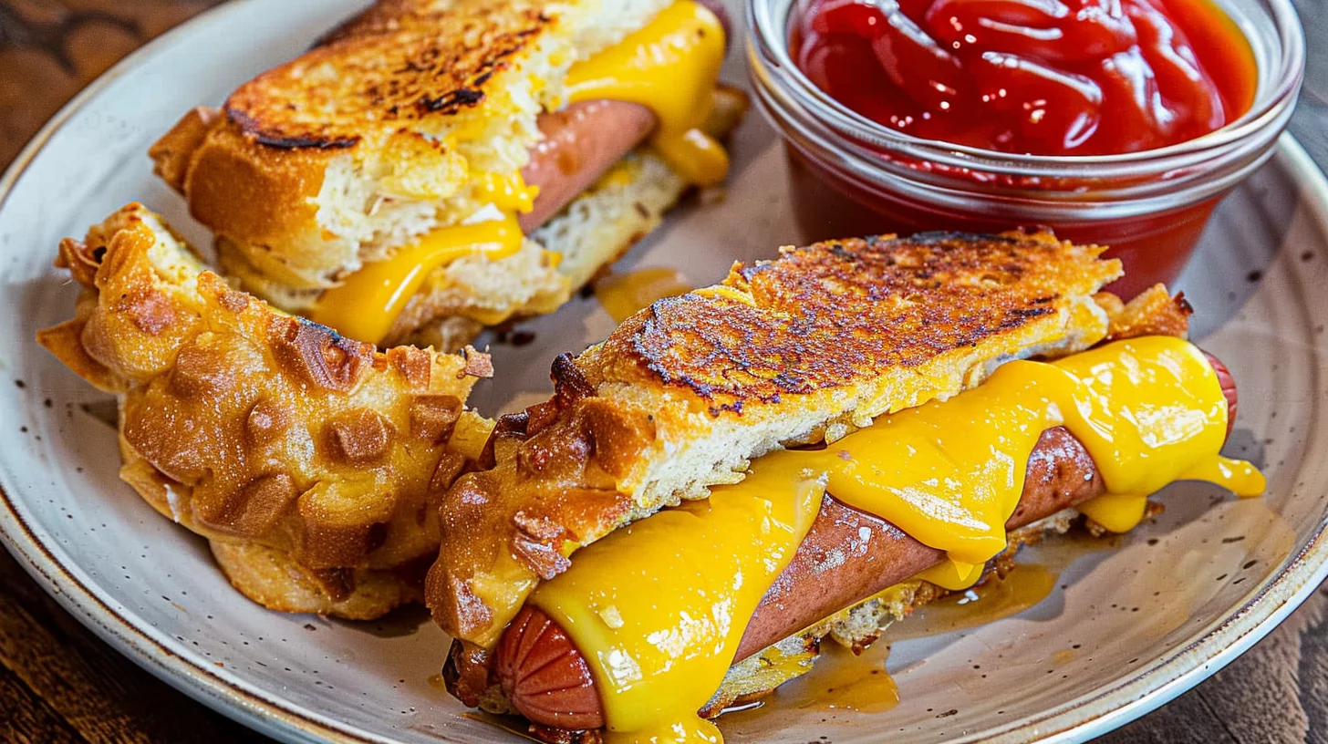 Air Fryer Grilled Cheese Hot Dogs