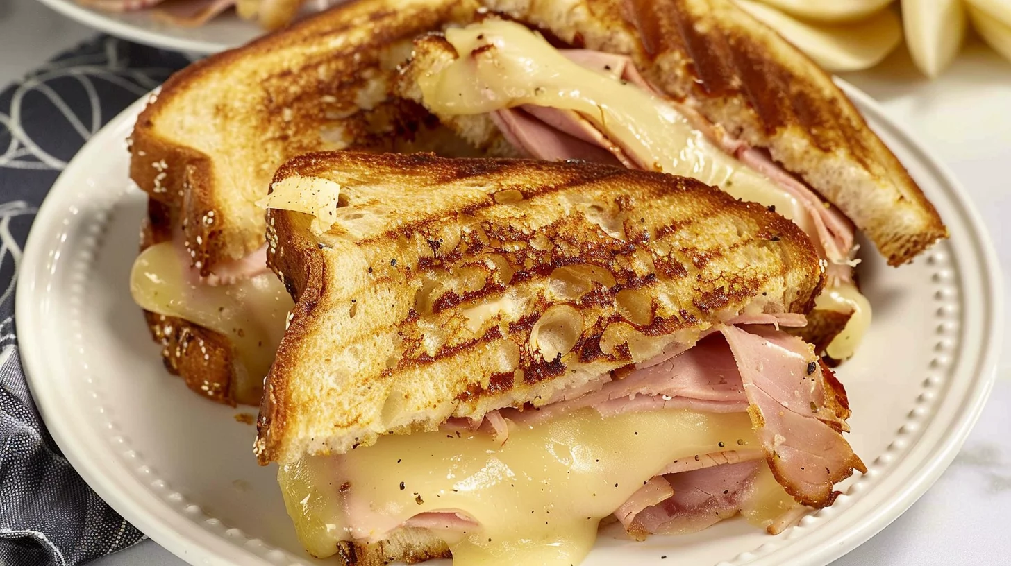 Air Fryer Grilled Ham and Cheese Sandwiches