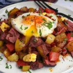 Air Fryer Hash Browns With Corned Beef