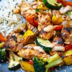 Air Fryer Hibachi Chicken and Vegetables