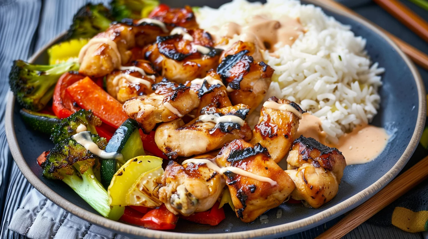Air Fryer Hibachi Chicken and Vegetables