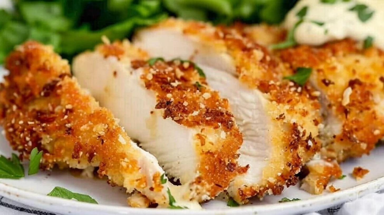 Air Fryer Parmesan Crusted Chicken With Mayo
