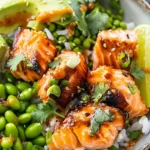 Air Fryer Salmon Bite Bowls With Chili Crunch