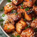 Air Fryer Salmon Bites With Coconut Rice