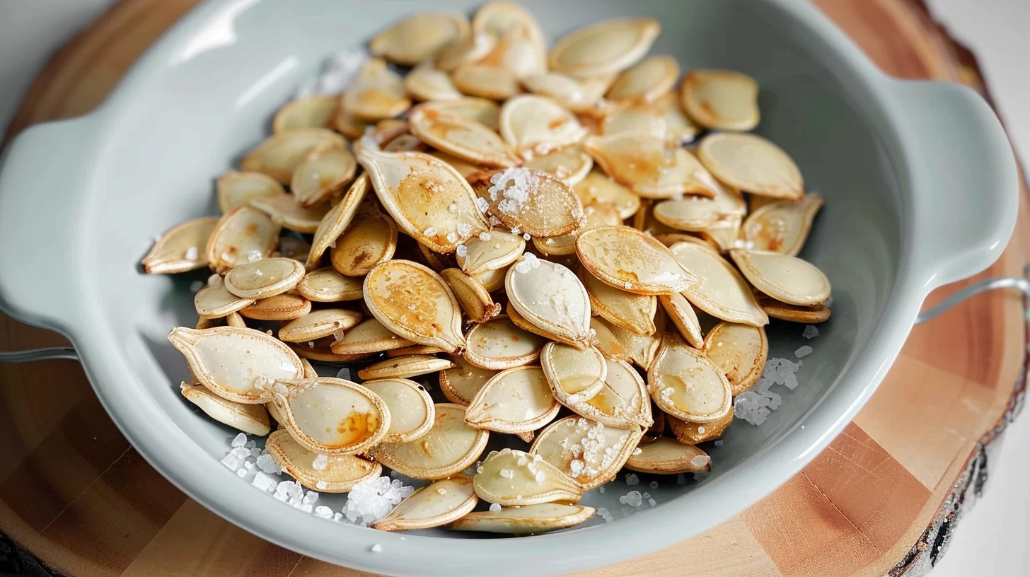 Air Fryer Salt and Vinegar Pumpkin Seeds