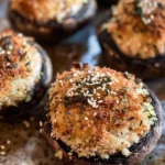 Air Fryer Stuffed Portabello Mushrooms