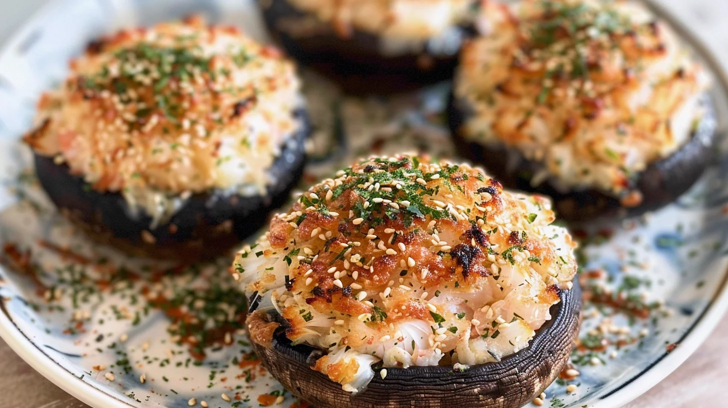 Air Fryer Stuffed Portabello Mushrooms