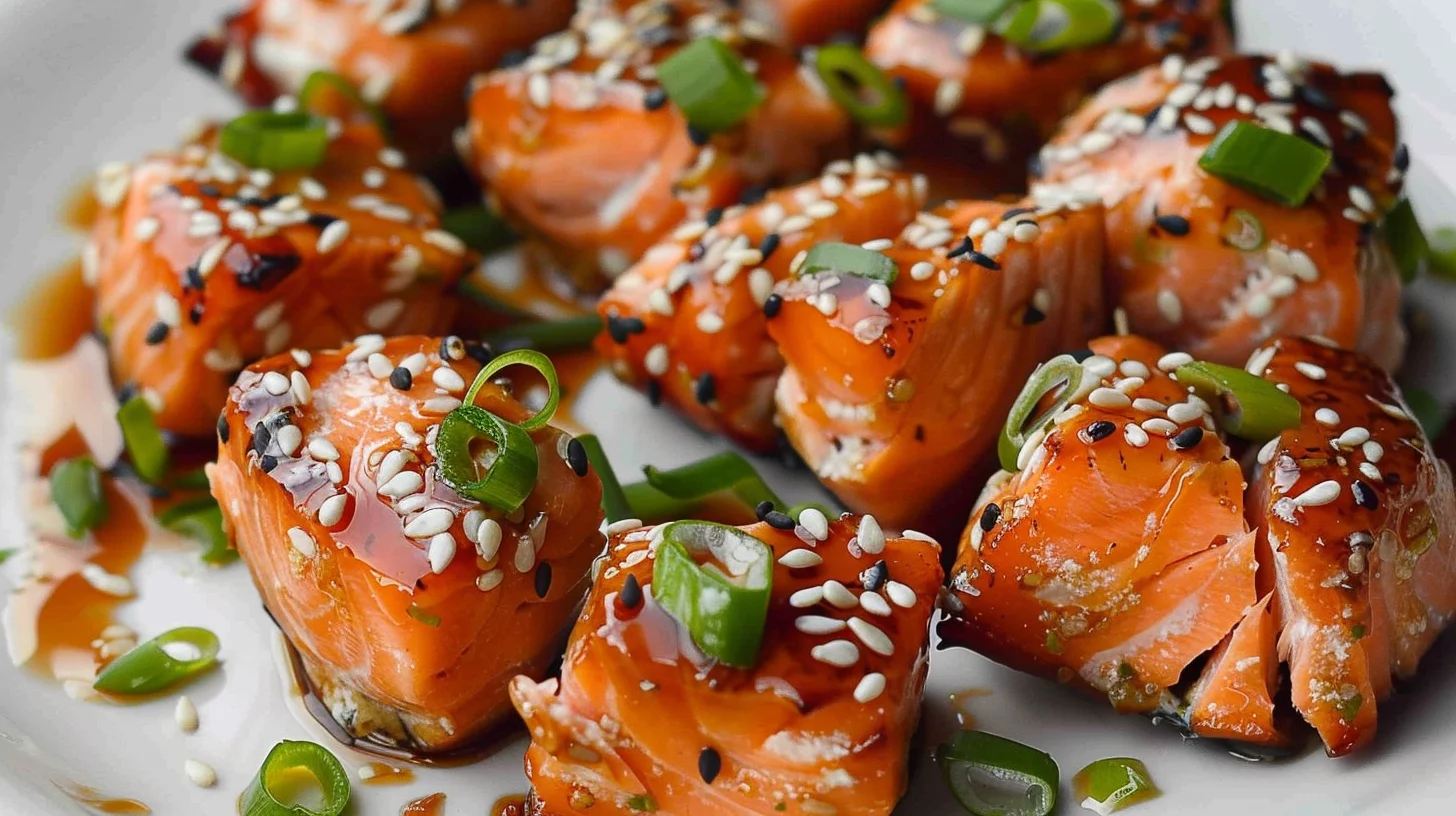 Air Fryer Teriyaki Salmon Bites