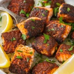 Blackened Air Fryer Salmon Bites