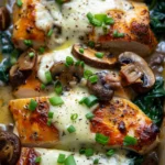 Chicken Spinach and Mushroom Low Carb Oven Dish