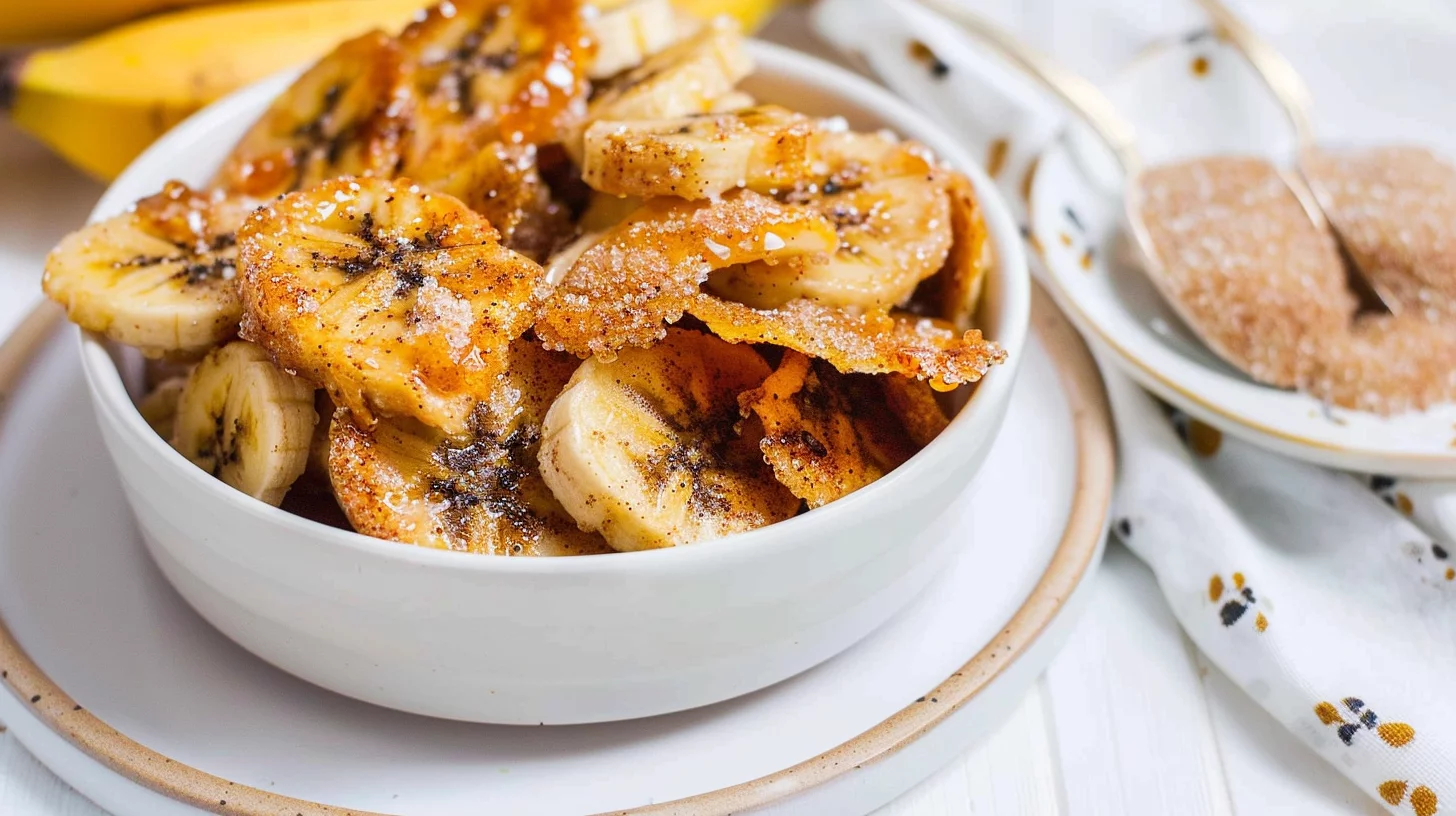 Cinnamon Sugar Air Fryer Banana Chips