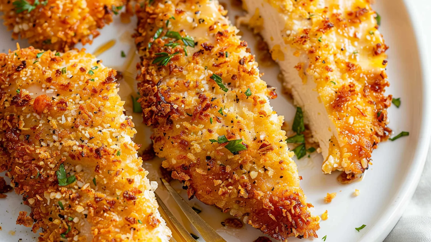 Crispy Air Fryer Parmesan Crusted Chicken Recipe