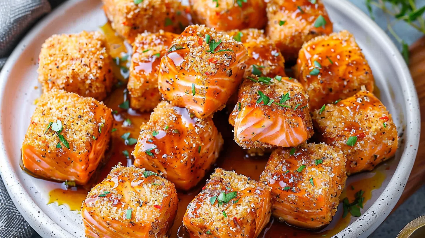 Crispy Parmesan Salmon Bites In The Air Fryer