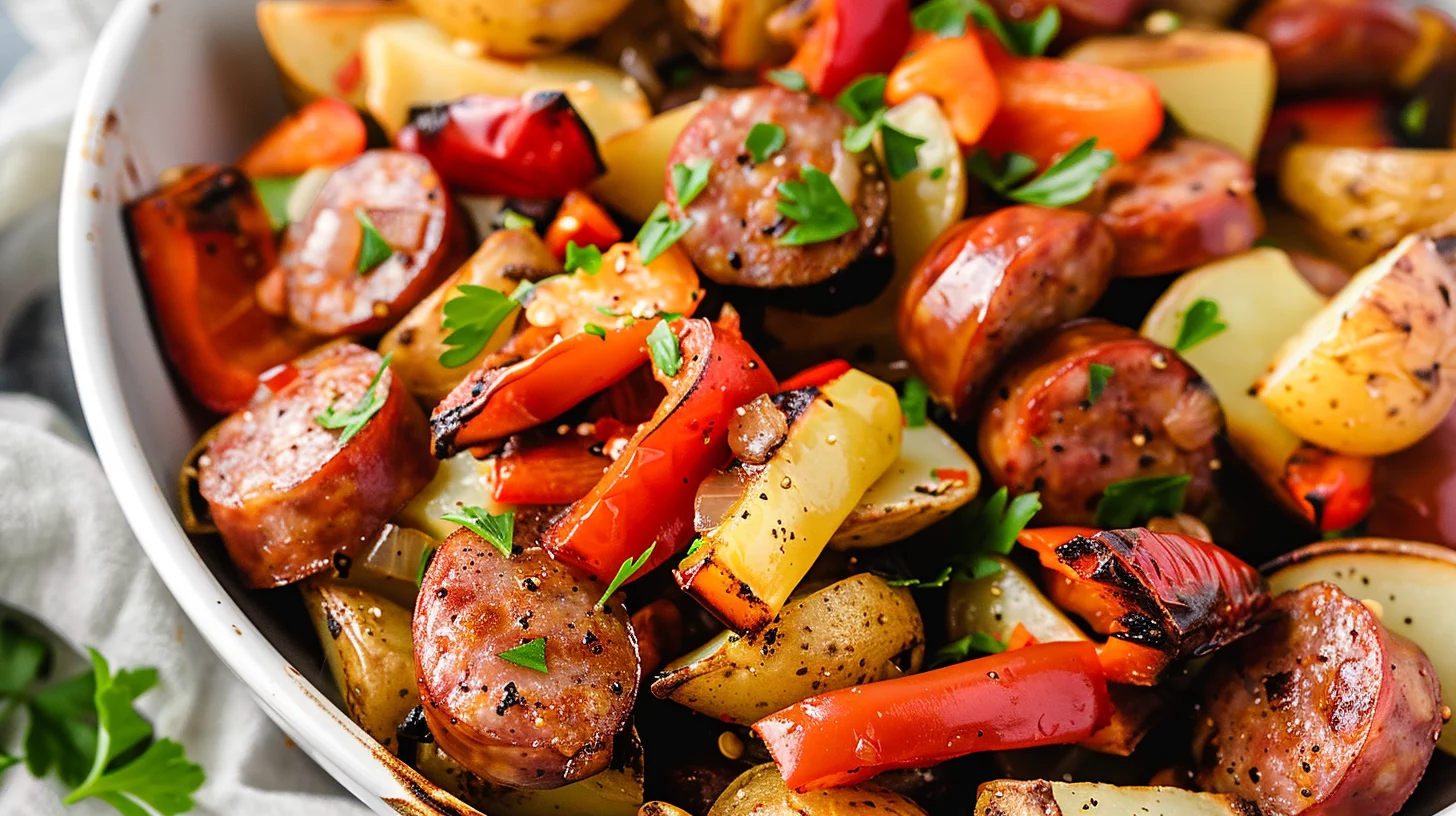 Flavor Packed Sausage and Potato Air Fryer Dish