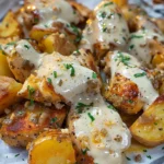 Garlic Parmesan Crockpot Chicken and Potatoes