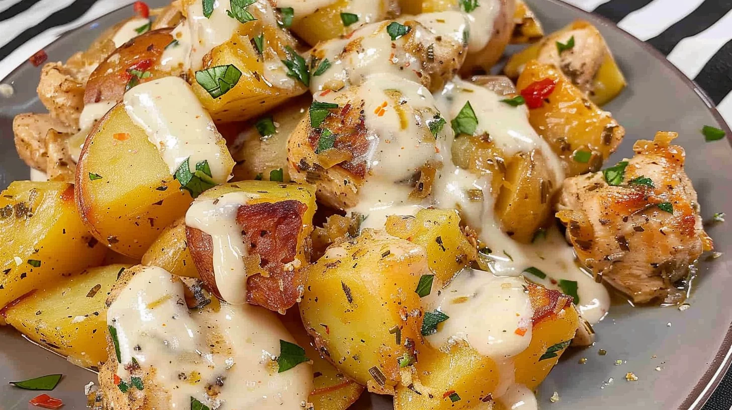 Garlic Parmesan Crockpot Chicken and Potatoes