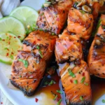 Honey Garlic Salmon Bites Air Fryer