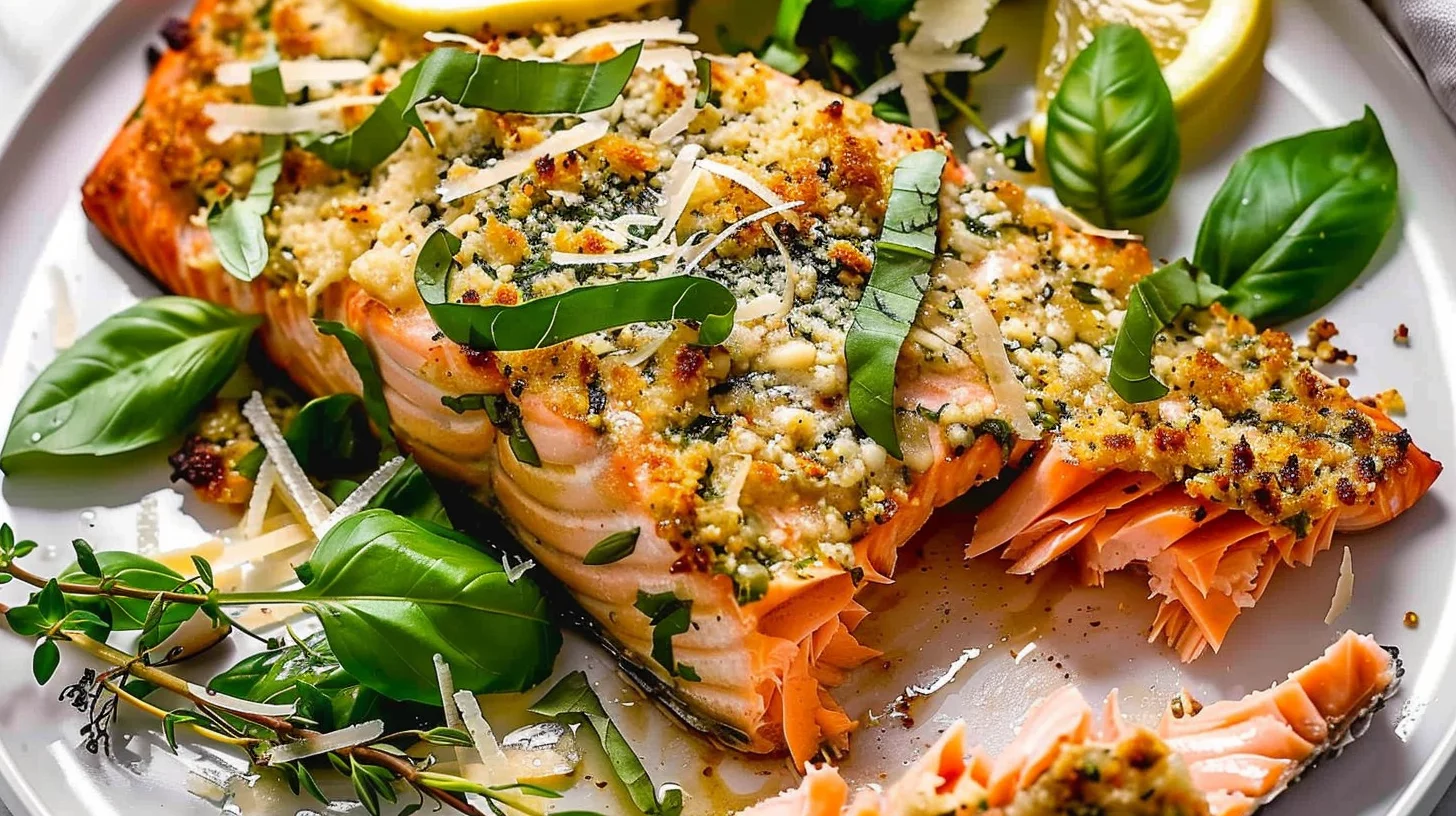 Parmesan Basil Air Fryer Salmon