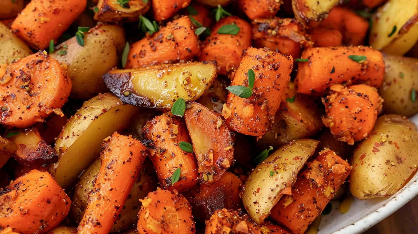 Quick Air Fryer Carrots and Potatoes